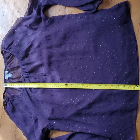 Point Sur sheer aubergine blouse & cami - Picture 12 of 12